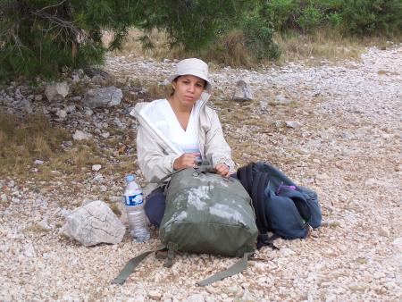 Ma Maman sur le GR 98...